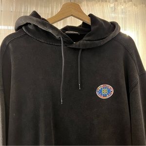 BALENCIAGA | Anthracite Logo Hoodie